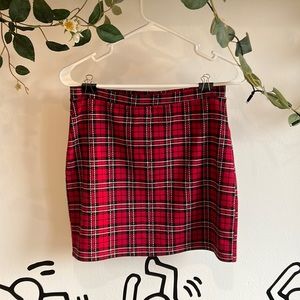 Forever 21 Red Plaid Skirt Size M